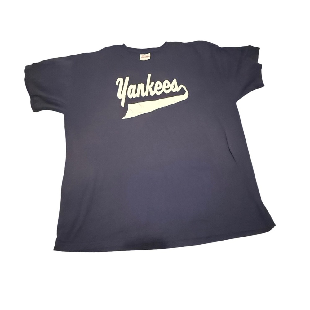 Vintage Hanes New York Yankees Navy Blue Graphic T-Shirt XL‎ MLB Baseball Tee